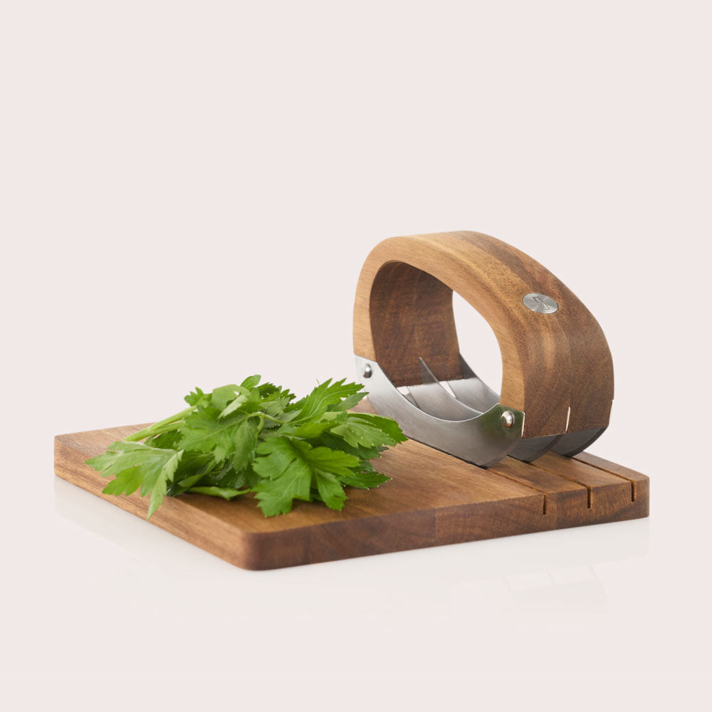 RoccaVerde Wiegemesser mit Schneidbrett