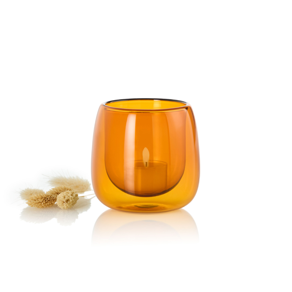 Yuna Wind Lantern Amber Glass